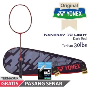 Raket Badminton Yonex Nanoray 72 Light Dark Red 1