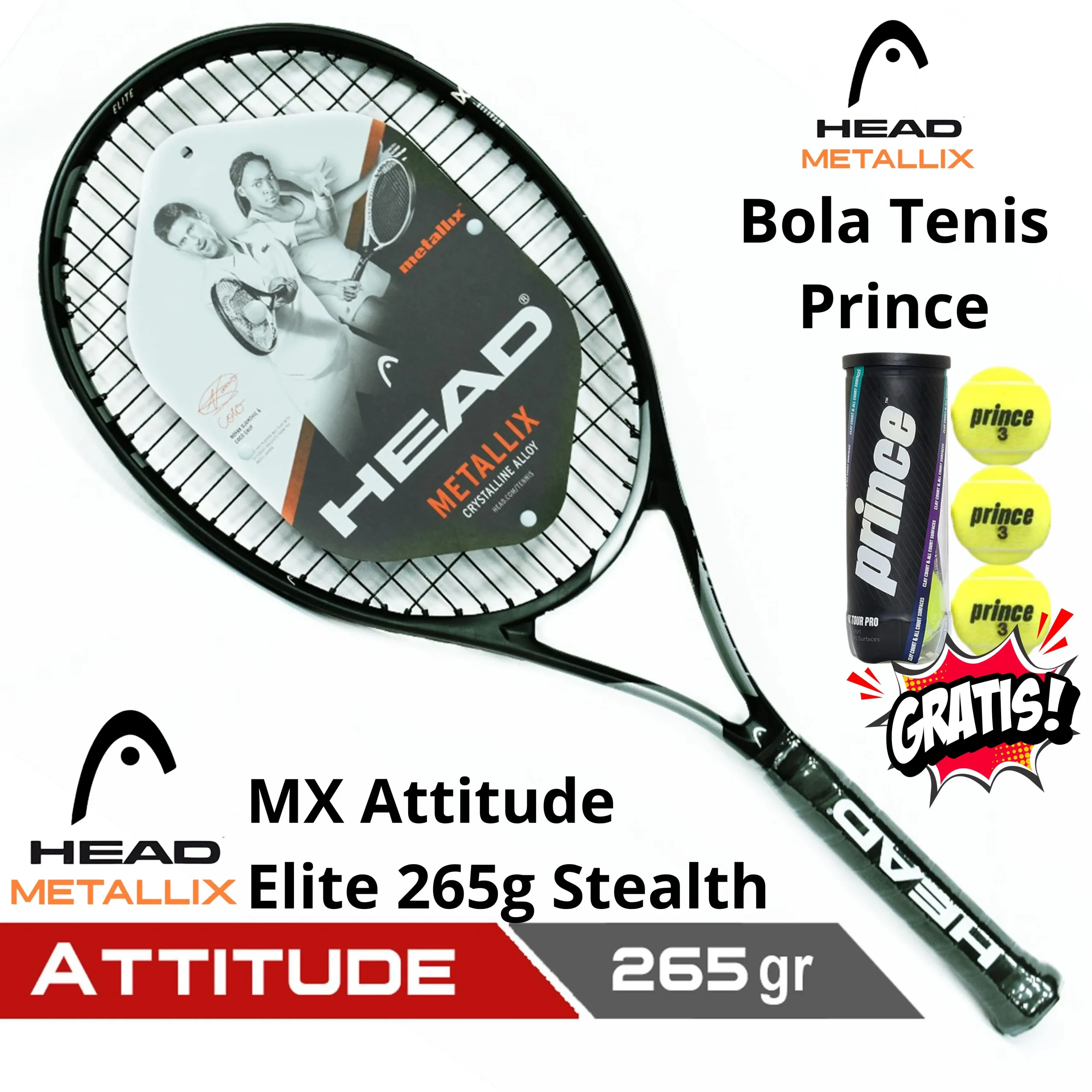 Raket Tenis Head MX Attitude Elite 265g Stealth