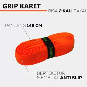 Grip Karet Raket Badminton Tenis Orange 1