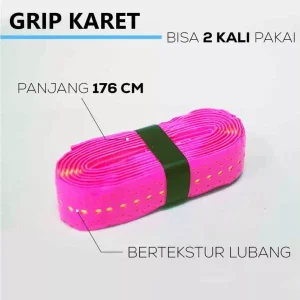 Grip Karet Raket Badminton Tenis Pink 1