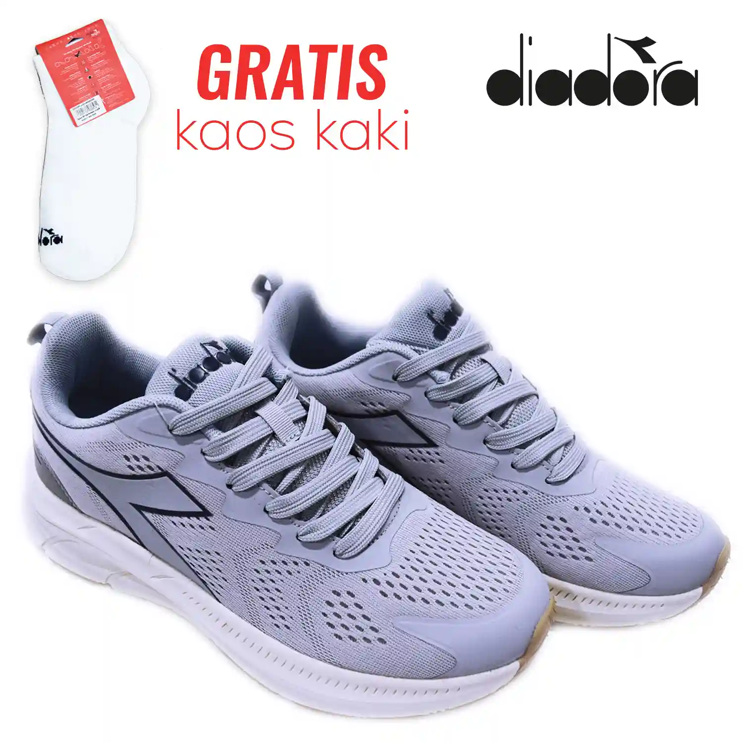 Sepatu Running Diadora Maco Grey