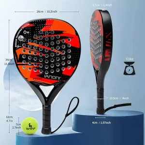 Raket Padel Carbon Ianoni PR8100 Red - Gambar 2
