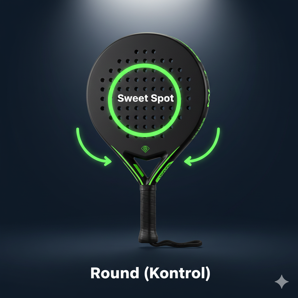 Raket pedel jenis round