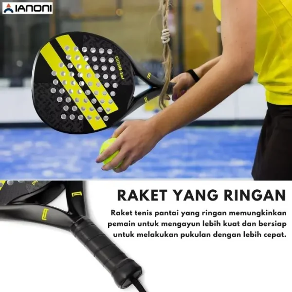Raket Padel Carbon Ianoni PR8200 Yellow