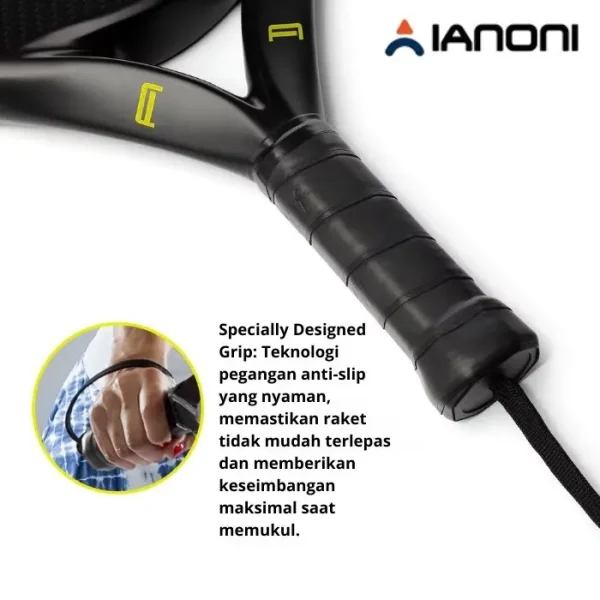 Raket Padel Carbon Ianoni PR8200 Yellow