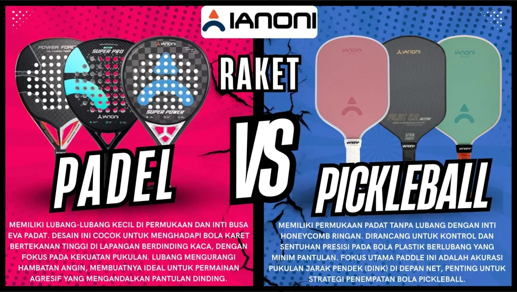 raket padel vs raket pickleball
