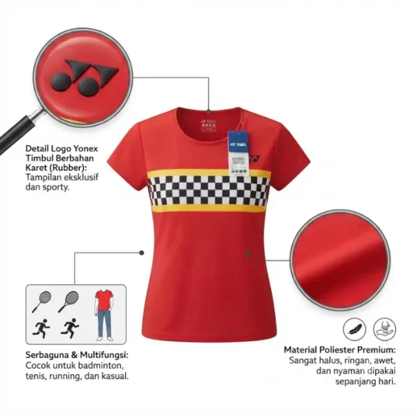 Kaos Badminton Tenis Wanita