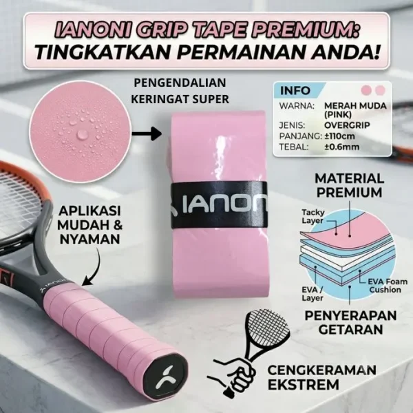 Grip raket padel badminton