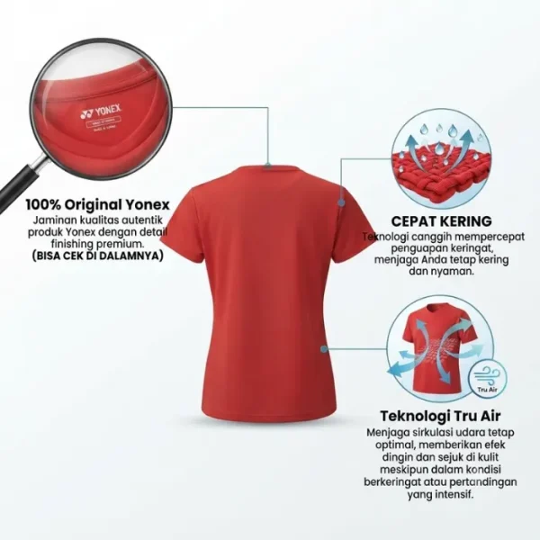 Kaos Badminton Tenis Wanita