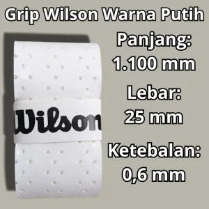 Grip raket padel badminton tenis Wilson putih Original Perforated Berlubang Serap Keringat - Gambar 1